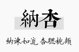 纳杏名字的寓意及含义