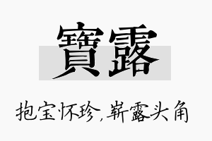 宝露名字的寓意及含义