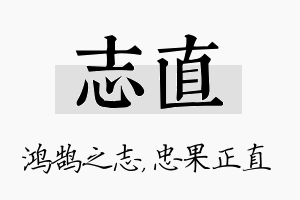 志直名字的寓意及含义