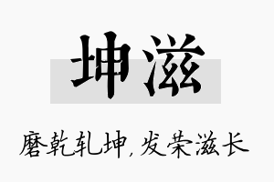 坤滋名字的寓意及含义