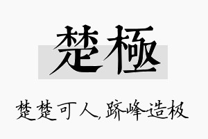 楚极名字的寓意及含义