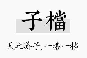 子档名字的寓意及含义