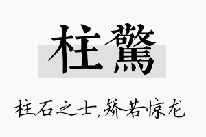 柱惊名字的寓意及含义