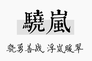 骁岚名字的寓意及含义