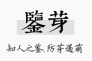 鉴芽名字的寓意及含义