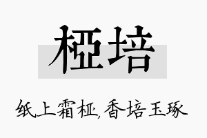 桠培名字的寓意及含义