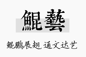 鲲艺名字的寓意及含义