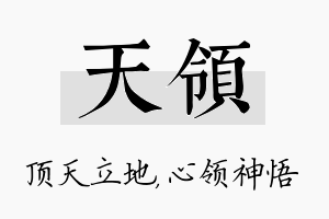 天领名字的寓意及含义