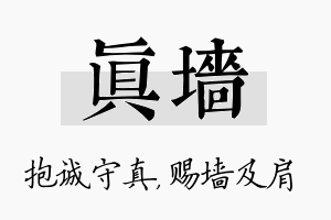 真墙名字的寓意及含义