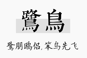 鹭鸟名字的寓意及含义