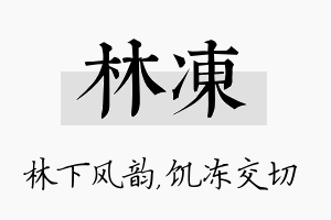 林冻名字的寓意及含义