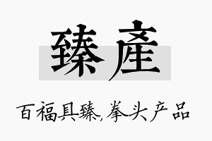 臻产名字的寓意及含义