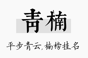 青楠名字的寓意及含义