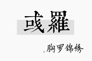 彧罗名字的寓意及含义