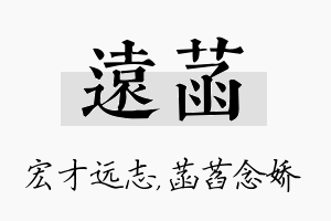 远菡名字的寓意及含义