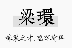 梁环名字的寓意及含义