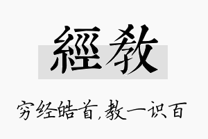 经教名字的寓意及含义