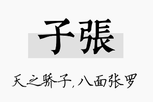 子张名字的寓意及含义