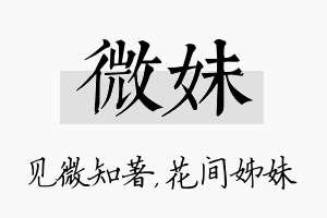 微妹名字的寓意及含义