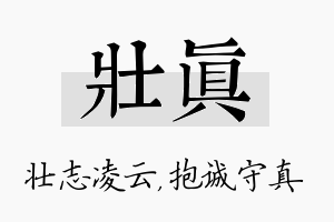 壮真名字的寓意及含义