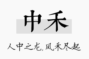 中禾名字的寓意及含义