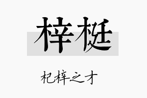 梓梃名字的寓意及含义