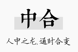 中合名字的寓意及含义