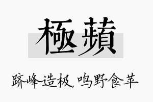 极苹名字的寓意及含义