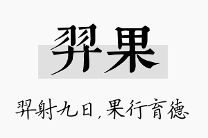 羿果名字的寓意及含义