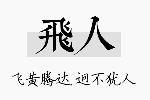 飞人名字的寓意及含义