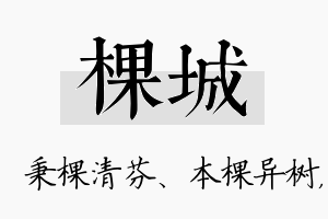 棵城名字的寓意及含义