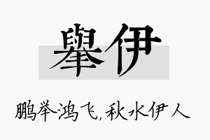 举伊名字的寓意及含义