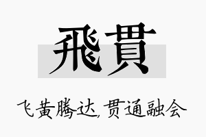 飞贯名字的寓意及含义