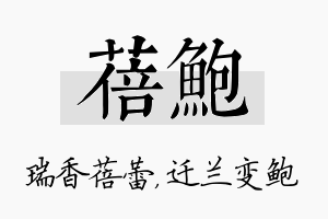 蓓鲍名字的寓意及含义