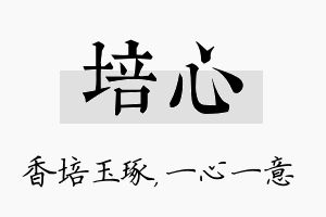 培心名字的寓意及含义