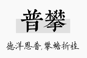 普攀名字的寓意及含义