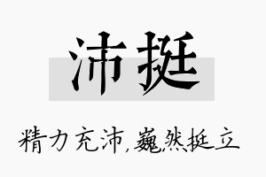 沛挺名字的寓意及含义