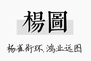 杨图名字的寓意及含义