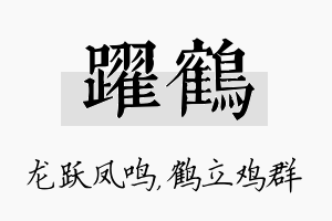 跃鹤名字的寓意及含义