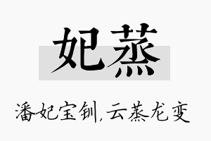 妃蒸名字的寓意及含义