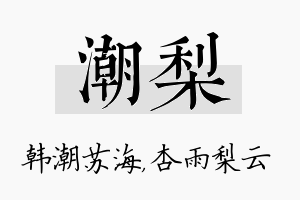 潮梨名字的寓意及含义