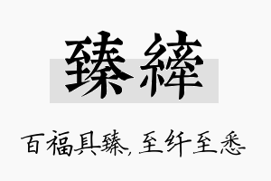 臻纤名字的寓意及含义