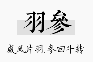 羽参名字的寓意及含义