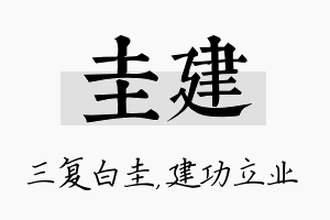 圭建名字的寓意及含义