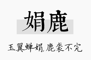 娟鹿名字的寓意及含义