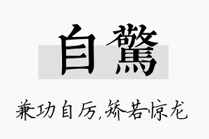 自惊名字的寓意及含义