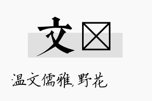 文莙名字的寓意及含义