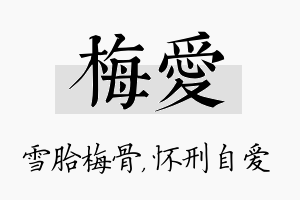 梅爱名字的寓意及含义