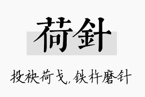 荷针名字的寓意及含义