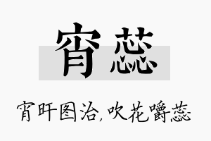 宵蕊名字的寓意及含义